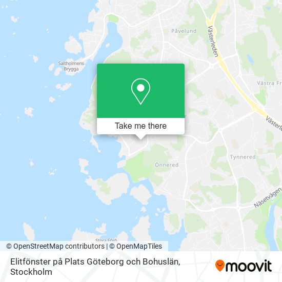 Elitfönster på Plats Göteborg och Bohuslän map