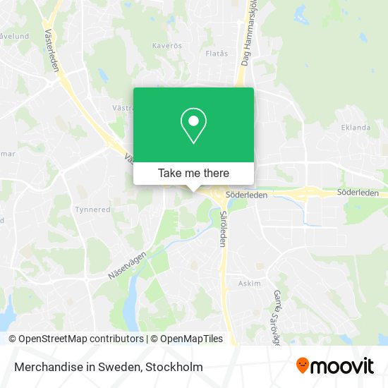 Merchandise in Sweden map