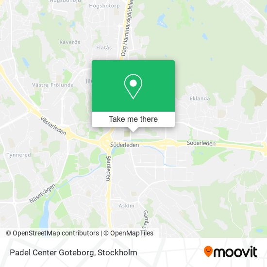 Padel Center Goteborg map