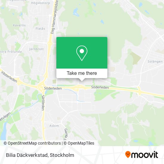 Bilia Däckverkstad map