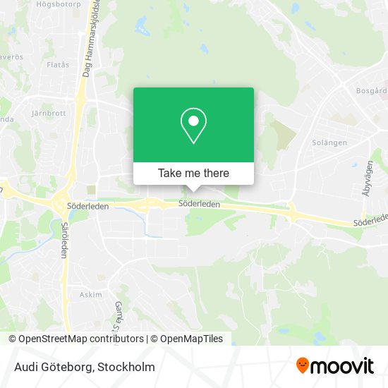 Audi Göteborg map