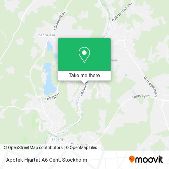 Apotek Hjartat A6 Cent map