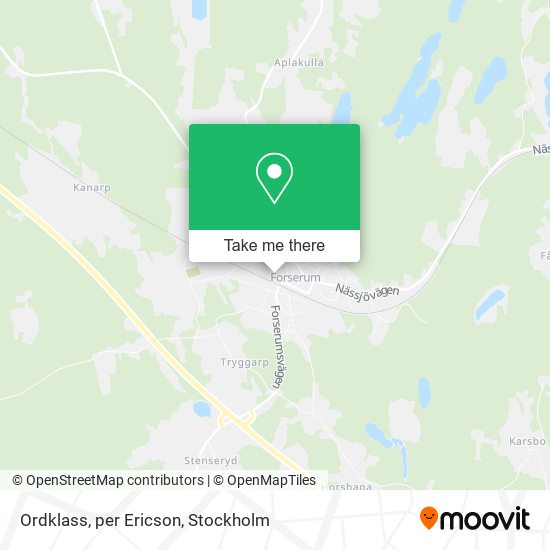 Ordklass, per Ericson map
