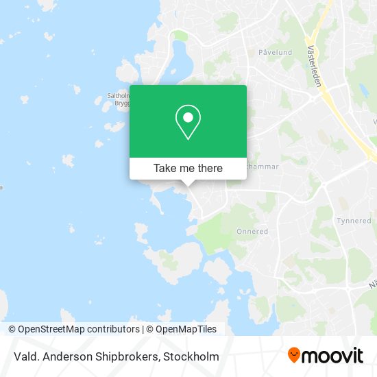 Vald. Anderson Shipbrokers map