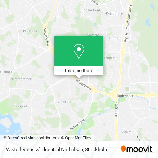 Västerledens vårdcentral Närhälsan map