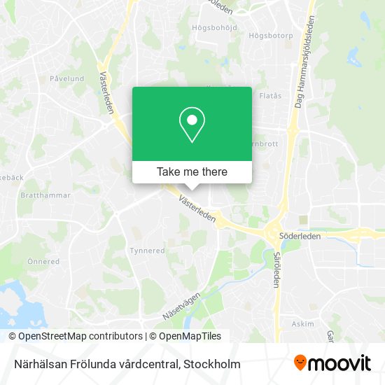 Närhälsan Frölunda vårdcentral map