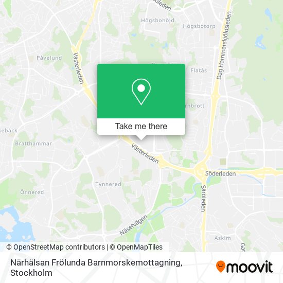 Närhälsan Frölunda Barnmorskemottagning map