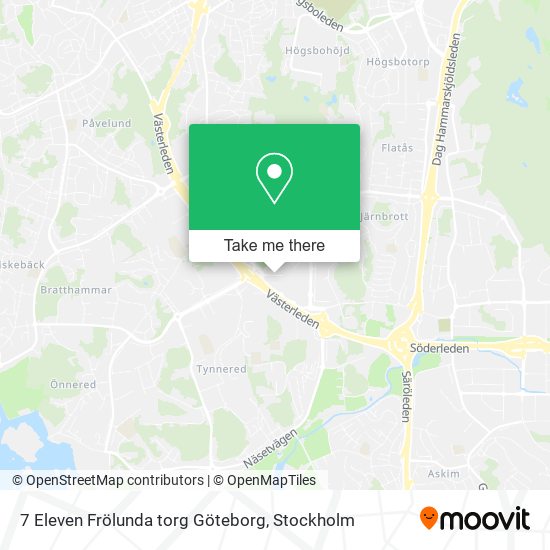 7 Eleven Frölunda torg Göteborg map