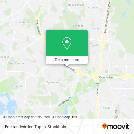 Folktandvården Topas map