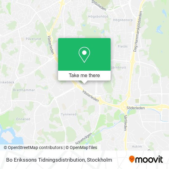 Bo Erikssons Tidningsdistribution map