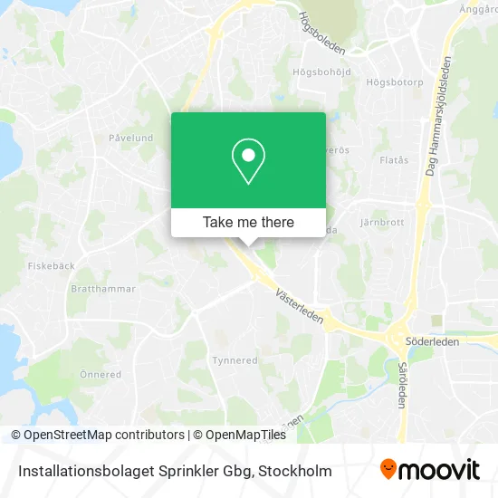 Installationsbolaget Sprinkler Gbg map