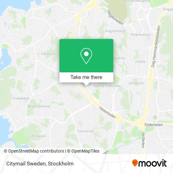 Citymail Sweden map