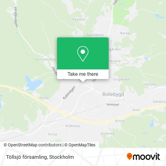 Töllsjö församling map