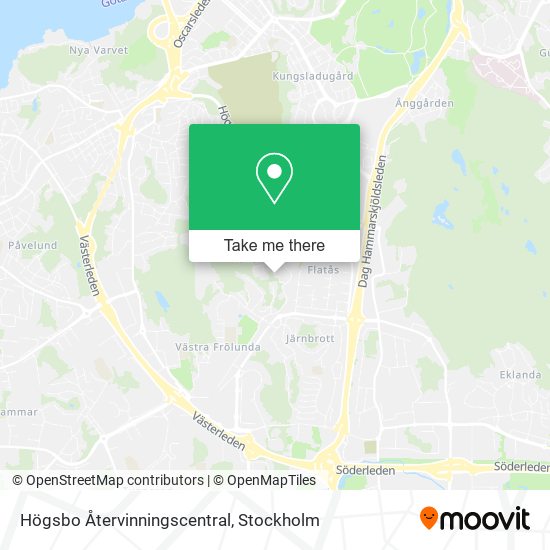 Högsbo Återvinningscentral map