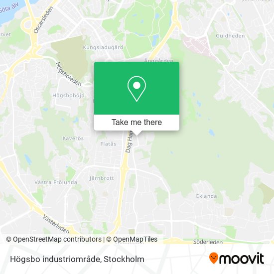 Högsbo industriområde map