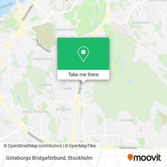 Göteborgs Bridgeförbund map