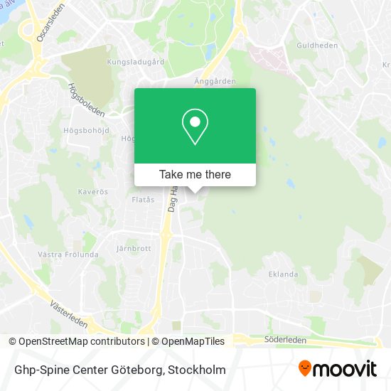 Ghp-Spine Center Göteborg map
