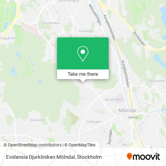 Evidensia Djurkliniken Mölndal map