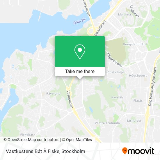 Västkustens Båt Å Fiske map