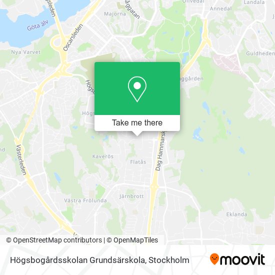 Högsbogårdsskolan Grundsärskola map