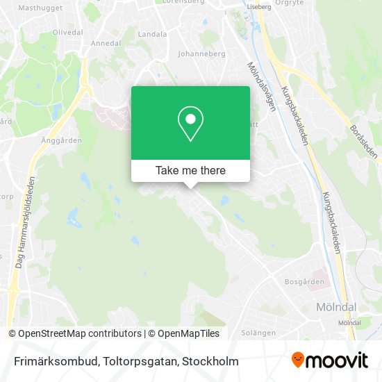 Frimärksombud, Toltorpsgatan map