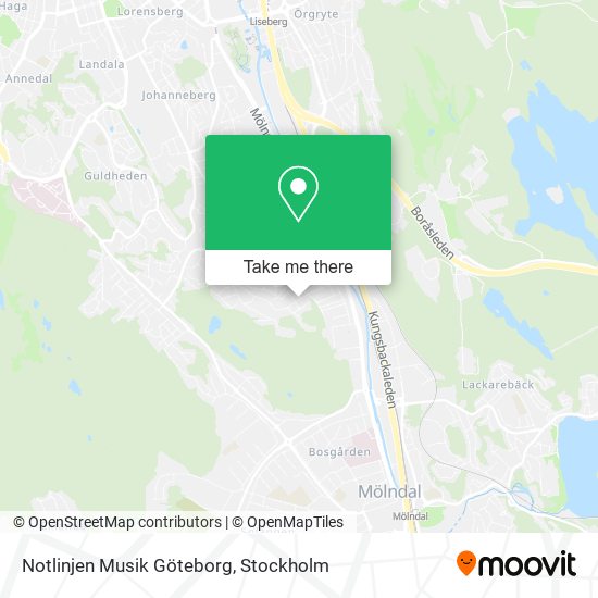 Notlinjen Musik Göteborg map