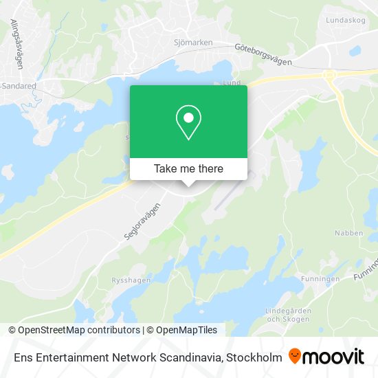 Ens Entertainment Network Scandinavia map