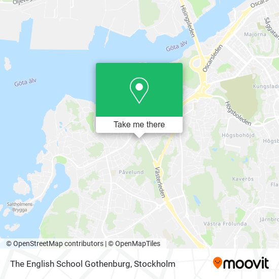 The English School Gothenburg map