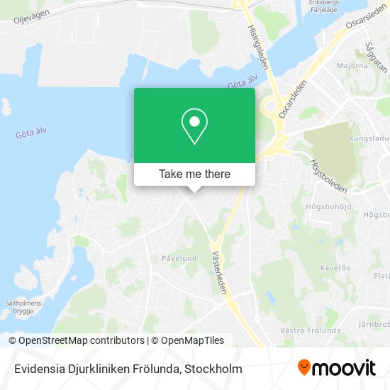 Evidensia Djurkliniken Frölunda map