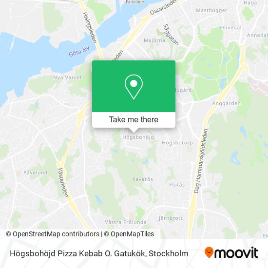 Högsbohöjd Pizza Kebab O. Gatukök map