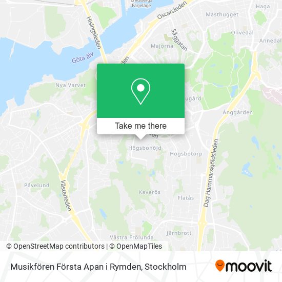 Musikfören Första Apan i Rymden map