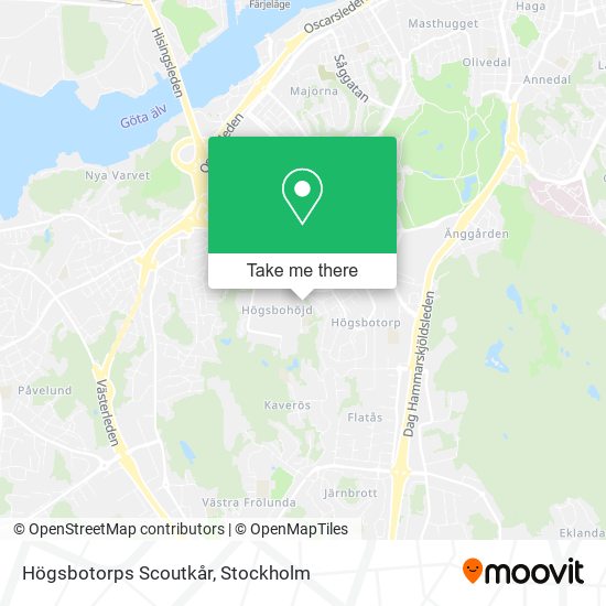 Högsbotorps Scoutkår map