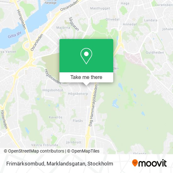 Frimärksombud, Marklandsgatan map