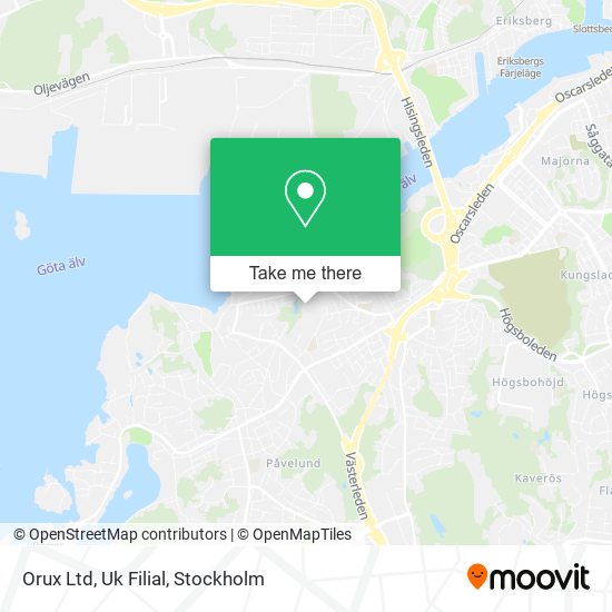 Orux Ltd, Uk Filial map