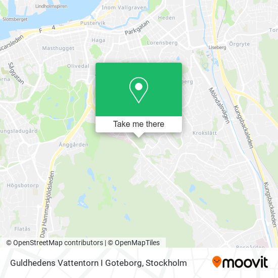 Guldhedens Vattentorn I Goteborg map