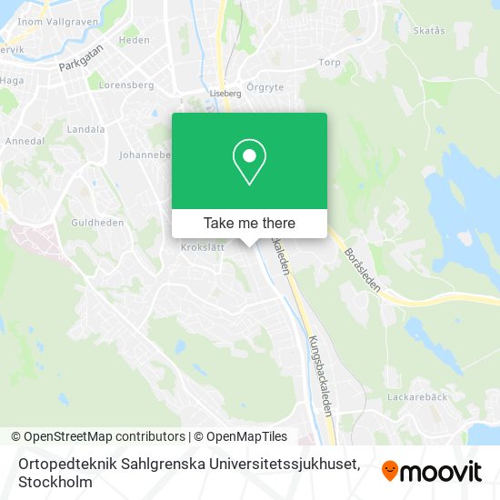 Ortopedteknik Sahlgrenska Universitetssjukhuset map