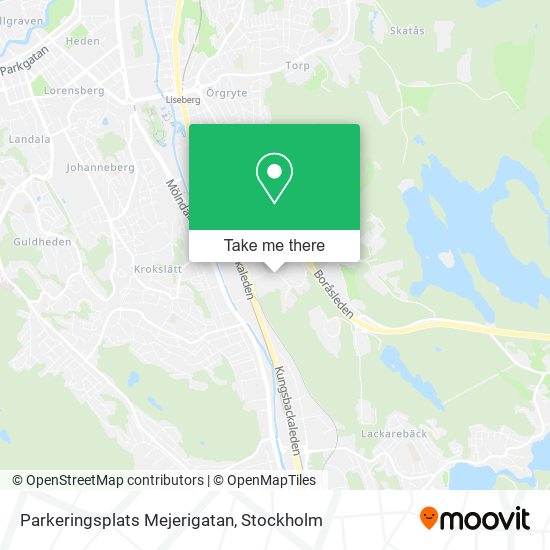 Parkeringsplats Mejerigatan map