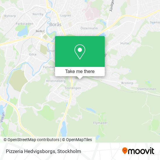 Pizzeria Hedvigsborgs map
