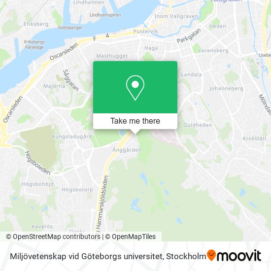 Miljövetenskap vid Göteborgs universitet map