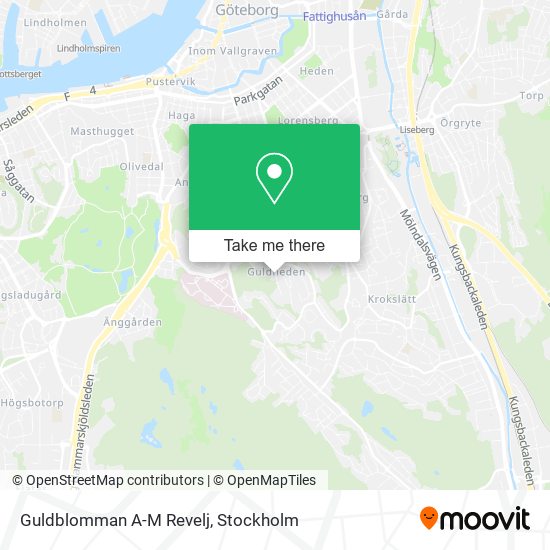 Guldblomman A-M Revelj map