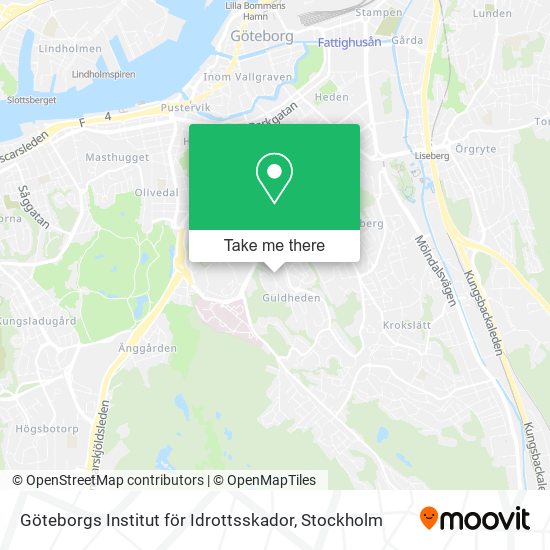 Göteborgs Institut för Idrottsskador map