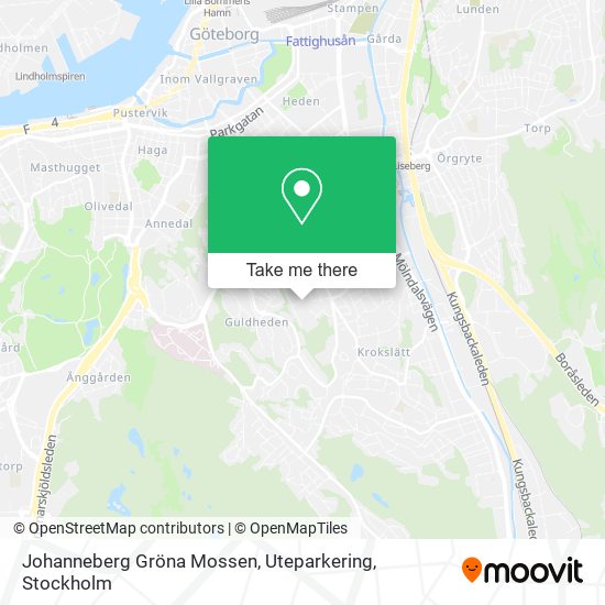 Johanneberg Gröna Mossen, Uteparkering map
