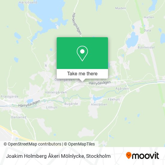 Joakim Holmberg Åkeri Mölnlycke map