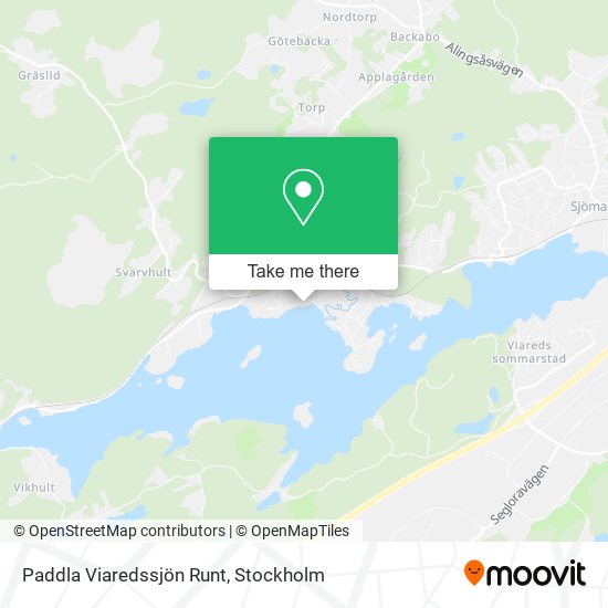 Paddla Viaredssjön Runt map