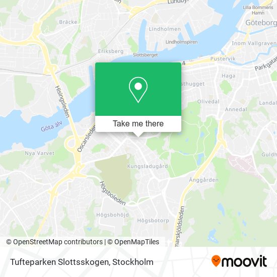 Tufteparken Slottsskogen map