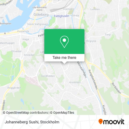 Johanneberg Sushi map