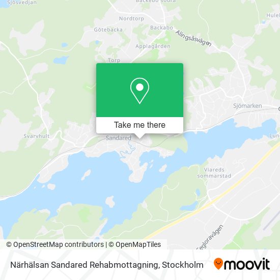 Närhälsan Sandared Rehabmottagning map