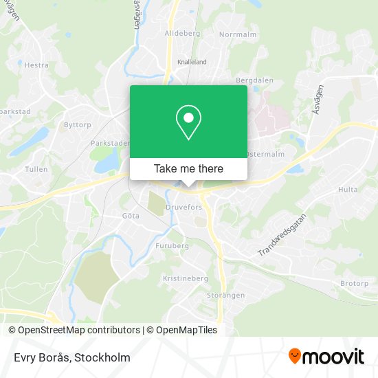 Evry Borås map