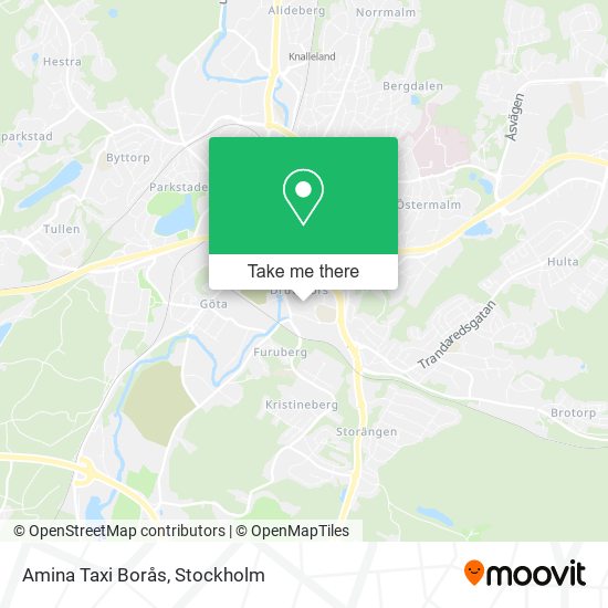 Amina Taxi Borås map