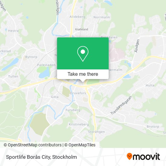 Sportlife Borås City map
